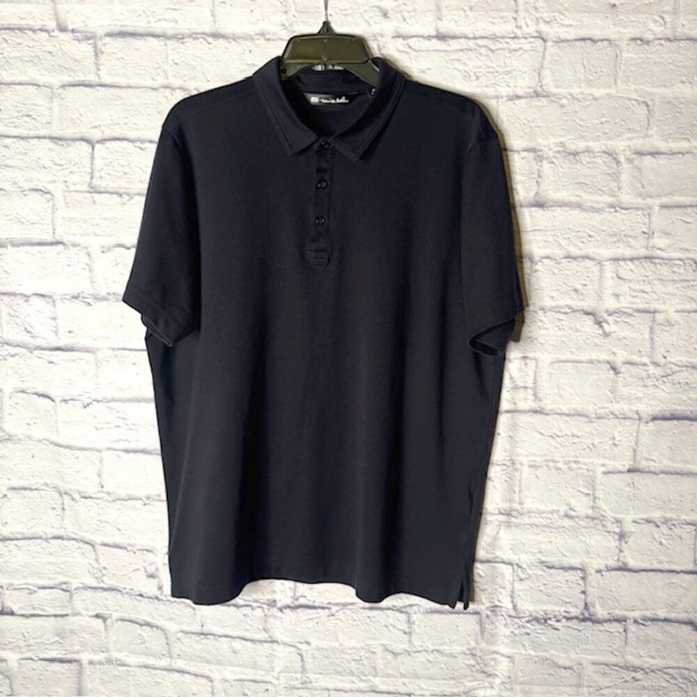 Travis Mathews Mens Golf Shirt XL Black